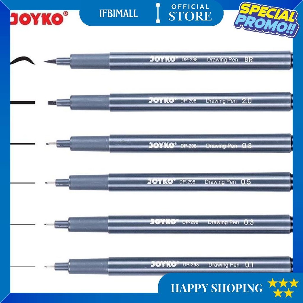 

Drawing Pen Pena Gambar Joyko Dp-298S 1 Set 6 Pcs D Promo 4.4