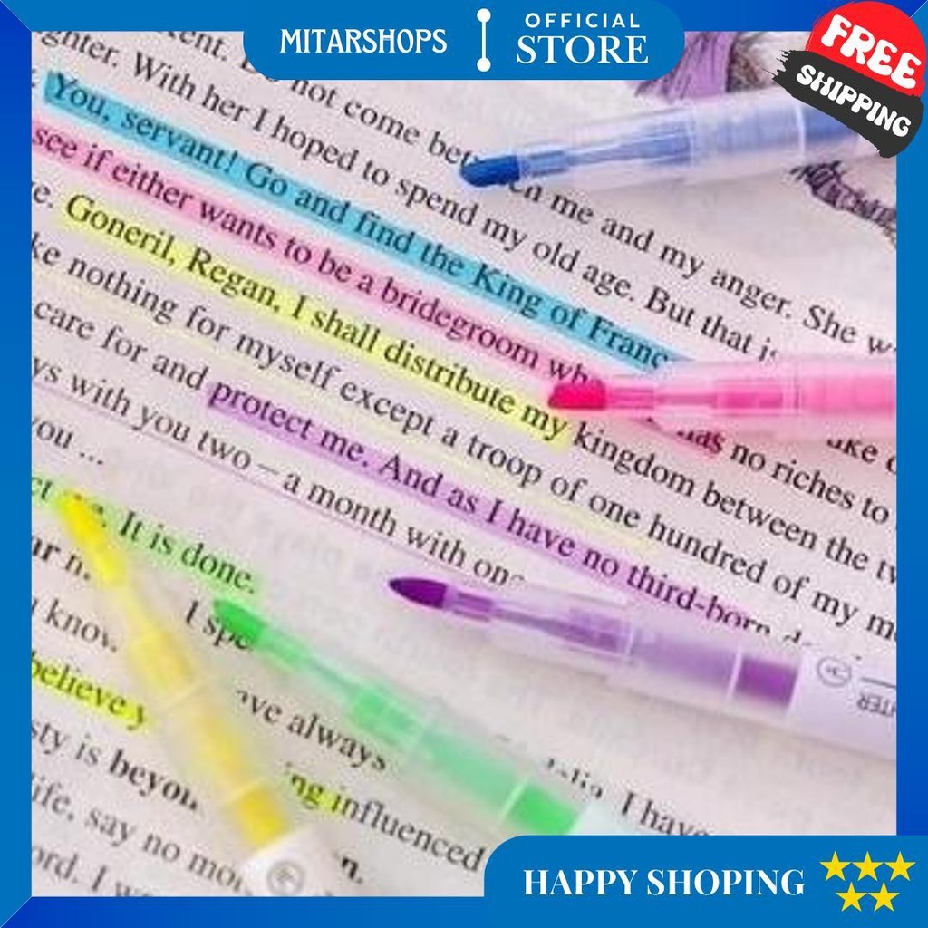 

Highlighter 2 Sisi 6 Warna/Stabilo 6 Pcs/ D Cod