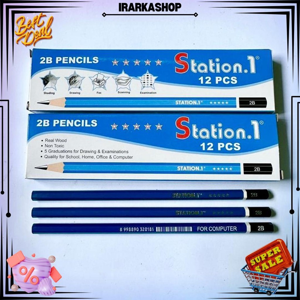 

Pensil 2B Station 1 Biru Isi 12 Pcs D Termurah