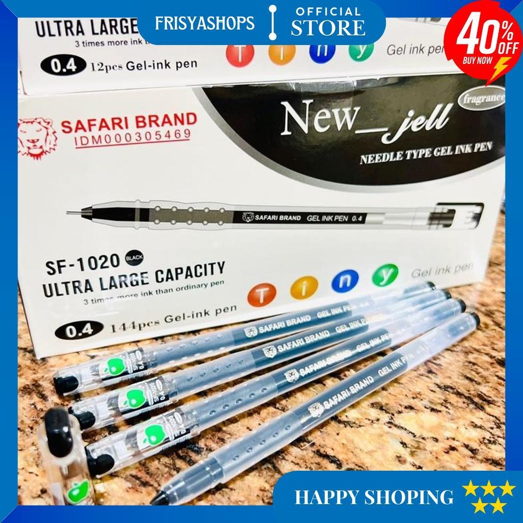 

[1 Pack] Promo Pulpen Gel Safari Zuixua New Jell Isi 12Pcs-Pulpen Gel New Jell 0.4Mm D Promo Puncak