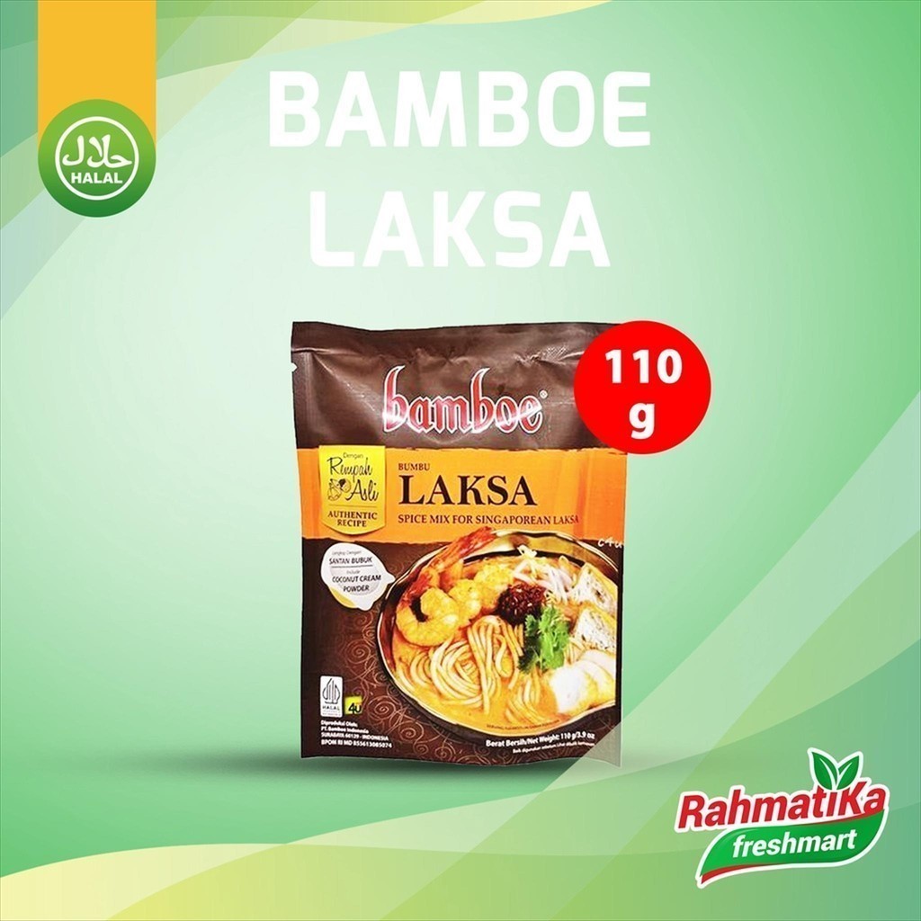 

Bamboe Spice Mix Singaporean Laksa / Bumbu Laksa 110 gr