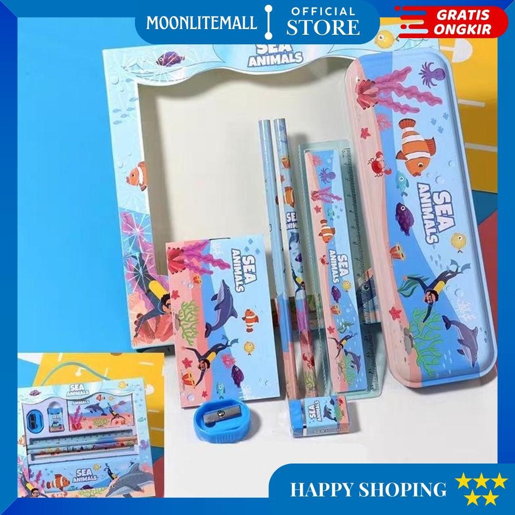

Voova Set Kotak Pensil/ Set Box Hadiah Anak/ Set Stationery Alat Tulis Kotak Pensil Karakter Lucu D Sale