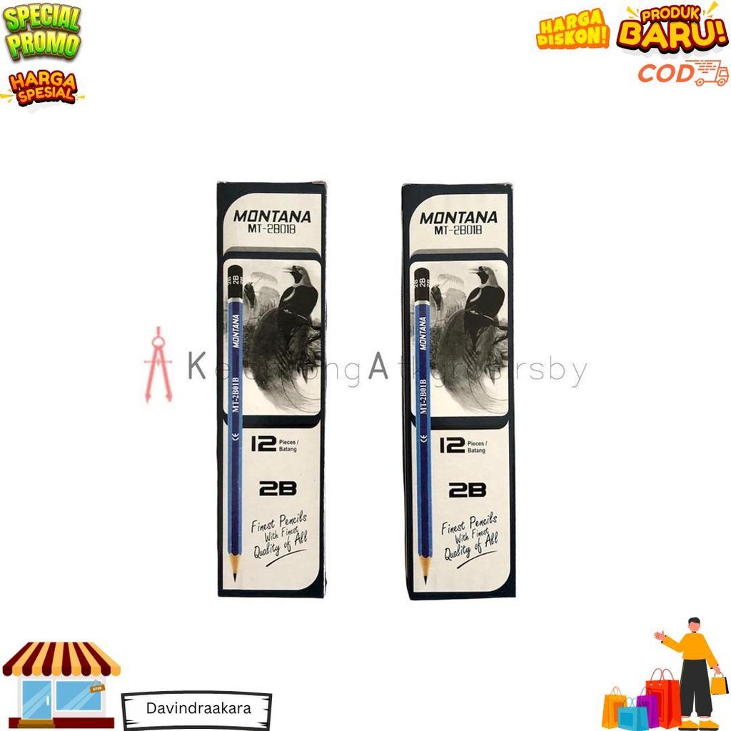 

Pencil / Pensil 2B (12Pcs) M2000 / Montana Biru D Terlaris