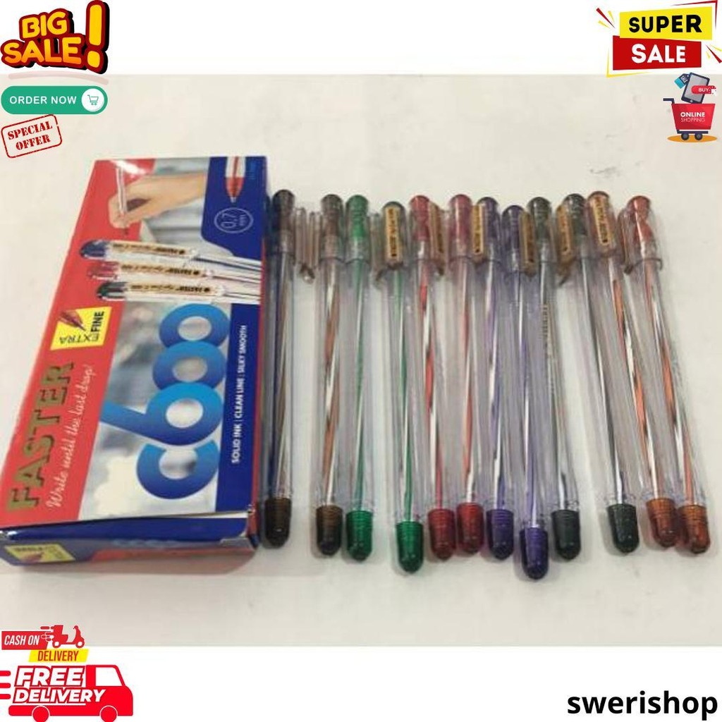 

(1Pack) Pulpen Murah Bulpen Faster C600 0.7Mm D Promo Puncak