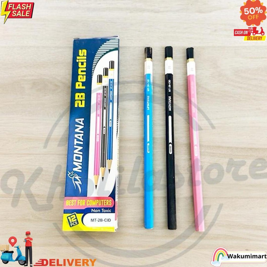 

Pensil 2B Montana Warna Tricolour Isi 12 Pcs D Best Seller