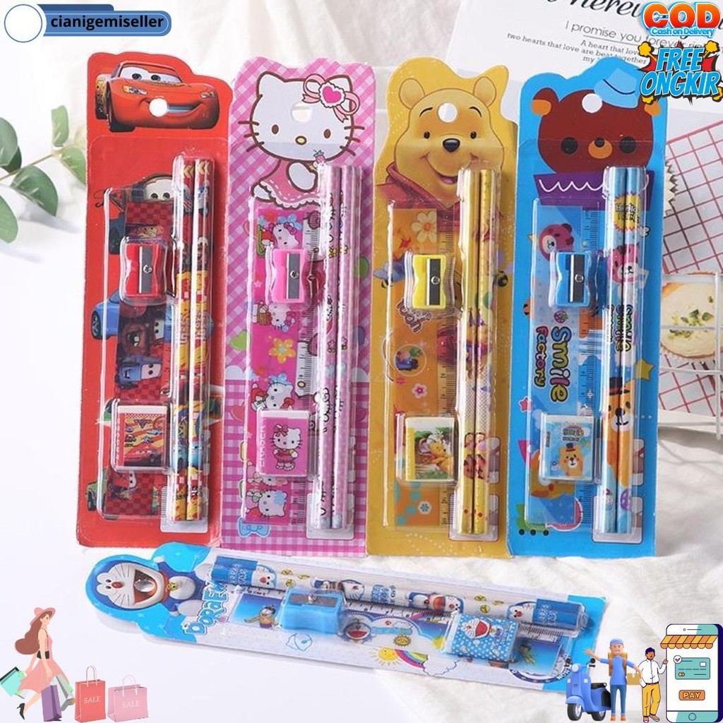 

Osm - S5686 Stationary Set 5 In 1 Karakter / Alat Tulis Sekolah / Paket Alat Tulis / Mini Stationary / Set Alat Tulis Pensil D Promo Puncak