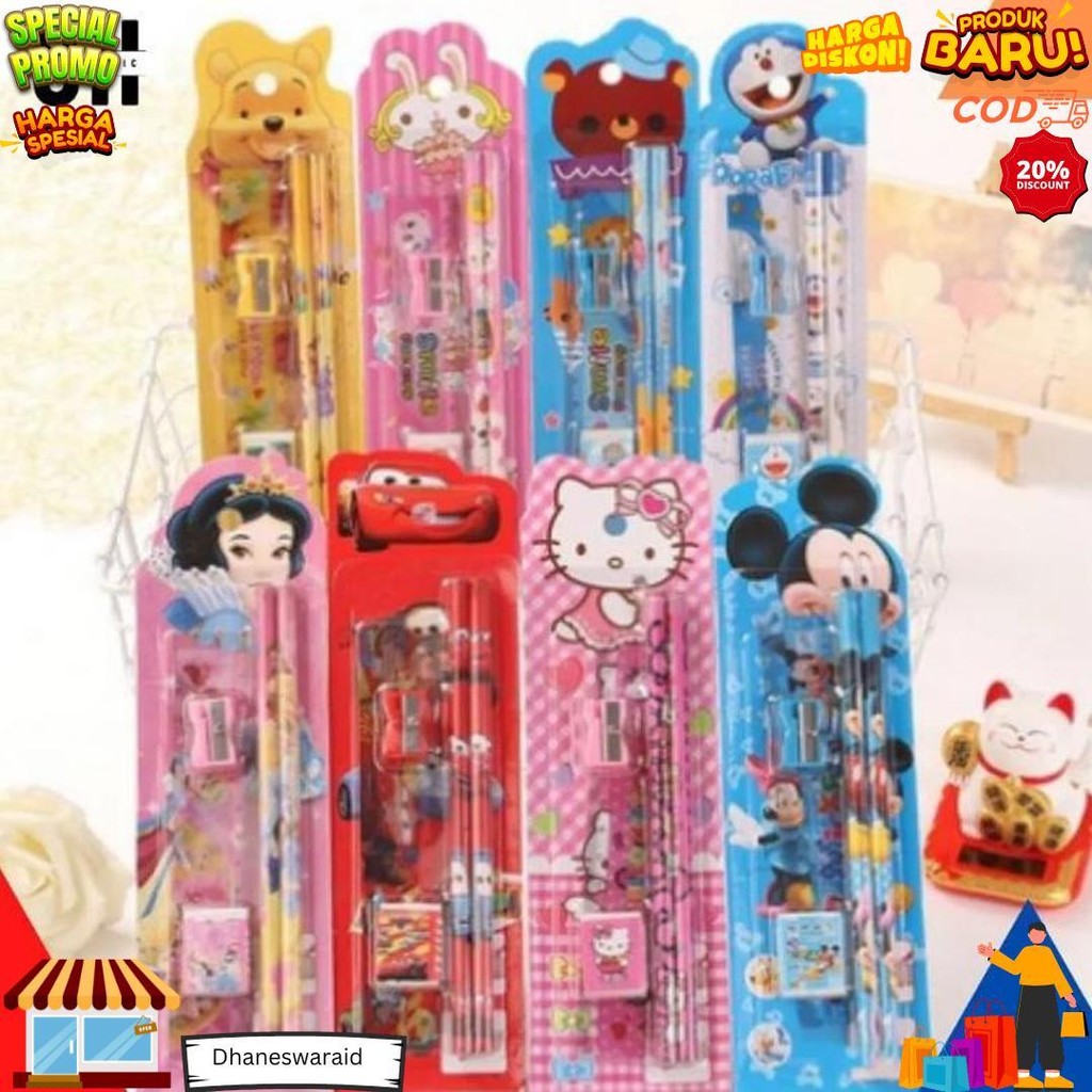 

Paket Alat Tulis 5 In 1 Pensil Stationery Gift Set D Cod