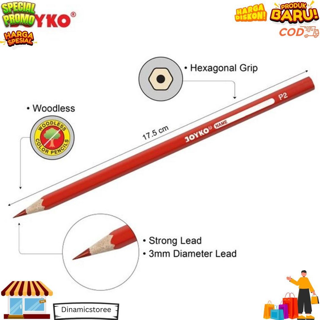 

Joyko Pensil Warna Joyko 24 Warna Panjang Cp 104 Woodless Colour Pencils Color Pencil Alat Tulis Mewarnai Pinsil Warna Perlengkapan Sekolah D Cod