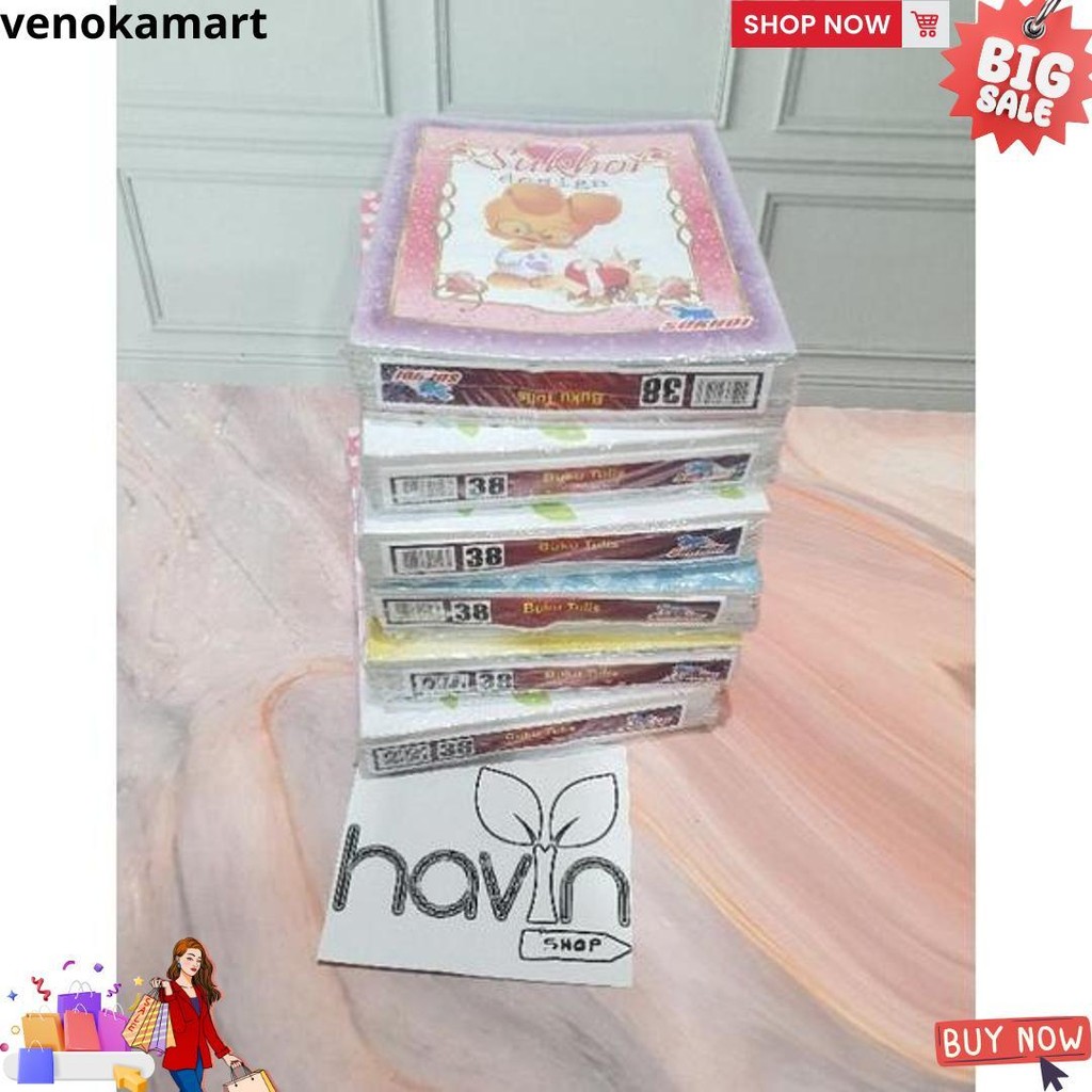 

(((Baca Keterangan Barang!!!))) (10Pc) Buku Tulis Murah Gambar 38 Lembar D Gratis Ongkir