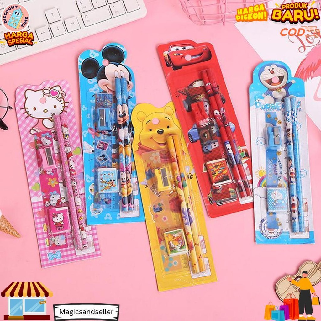 

Set Alat Tulis 5In1 Pensil Set Anak Pensil Lucu Dan Penghapus Untuk Tempat Pensil Buku Tulis Sekolah D Termurah