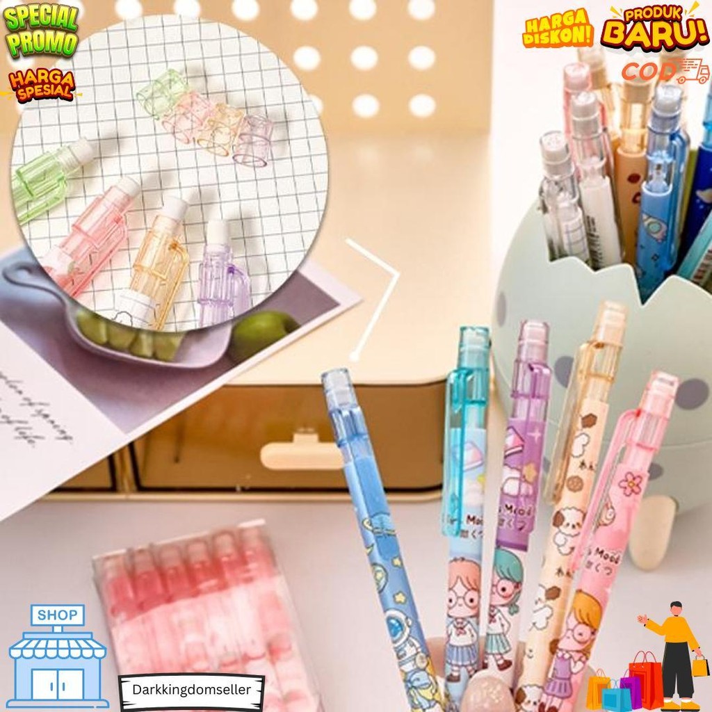 

1 Set 6Pcs Pensil Mekanik 0.5 Mm Dan Penghapus Gambar Kartun Lucu / Pensil Mekanik Kartun Imut Lg D Terlaris