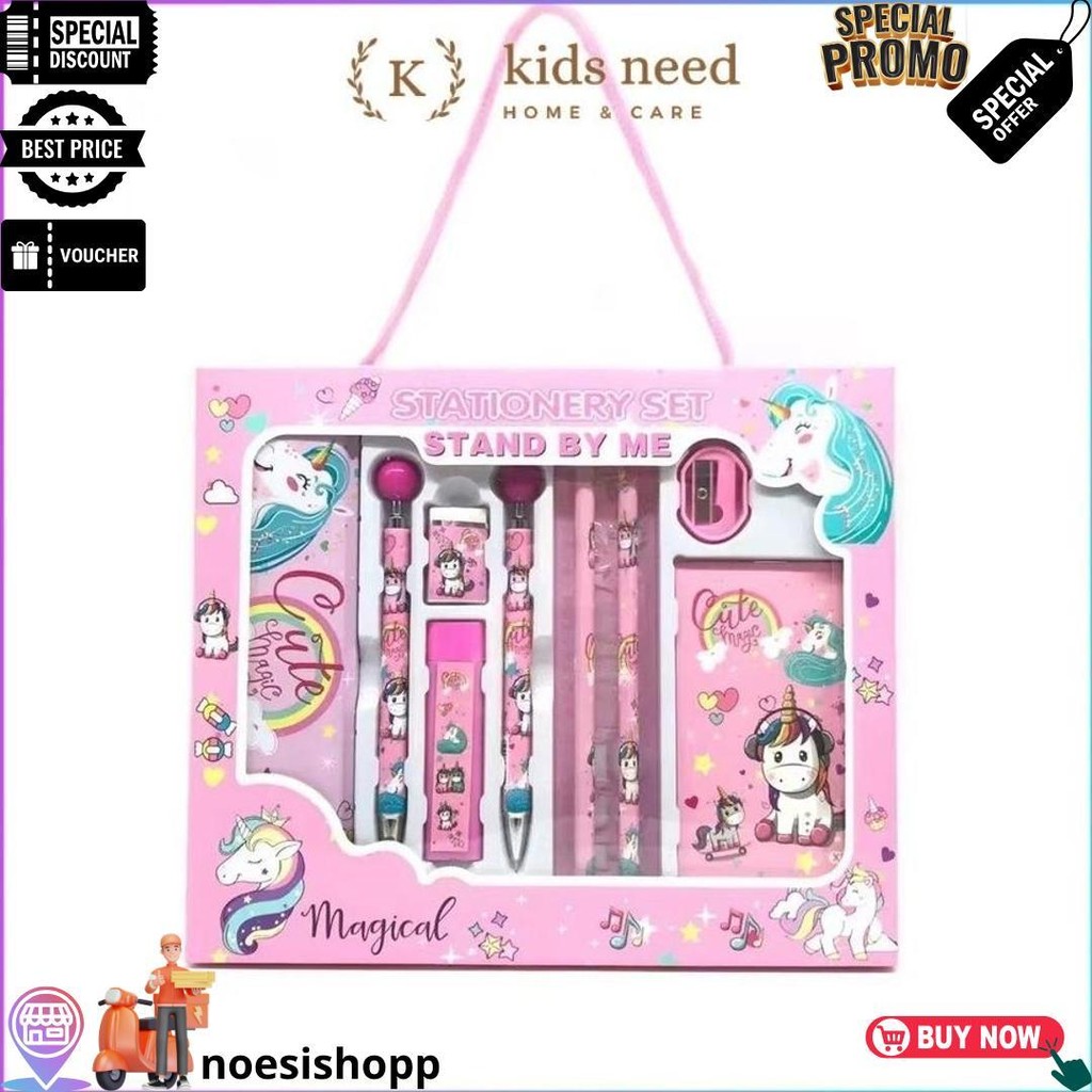 

Paket Alat Tulis 10 In1 / Alat Tulis Set Karakter / Stationery Set Lucu Hadiah D Promo 4.4