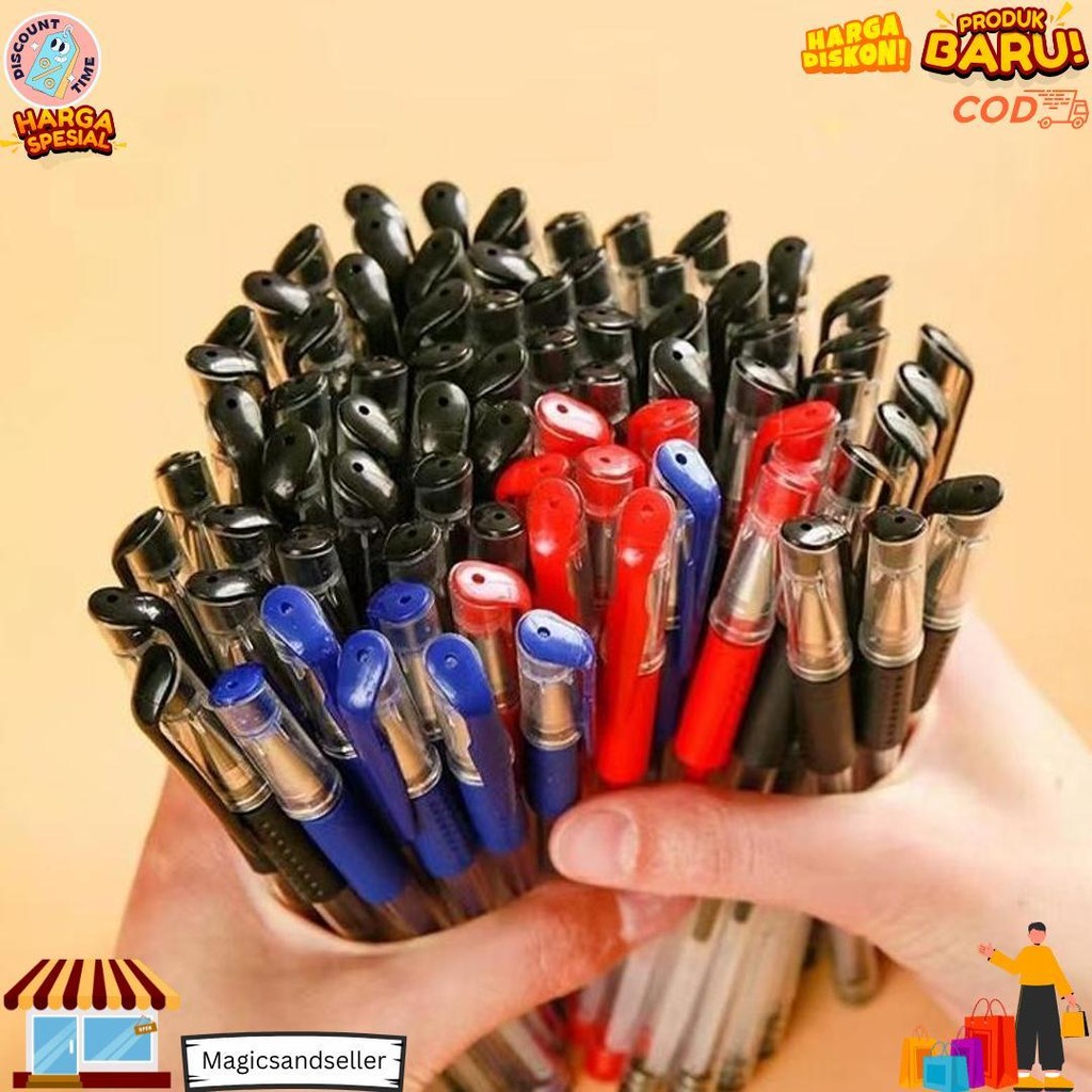 

(Bisa Cod) 12-50 Pcs Pulpen Gel Ink 0.5Mm Alat Tulis Perlengkapan Sekolah Refill Tinta Isi Pena 0.5 Mm Pen Stationery D Promo 4.4