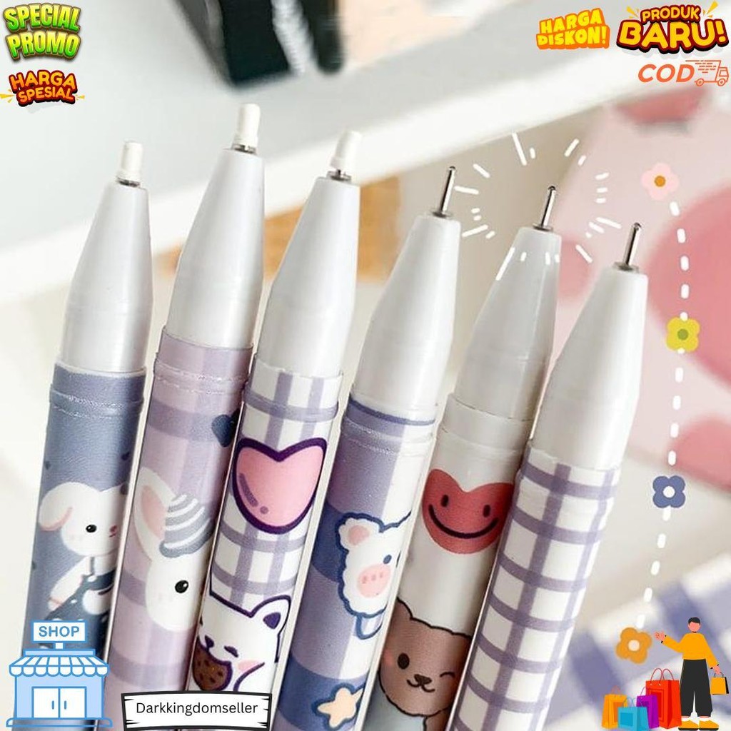 

( Ji ) 1 Lusin Pulpen Gel Motif Lucu Bisa Hapus / Pulpen Bisa Dihapus Non Box Tinta D Terlaris