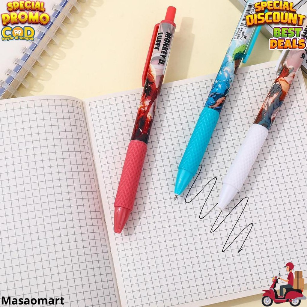 

Terfavorit! 1 Set Isi 6 Pcs Pulpen Gel Mekanik Tinta Hitam 0,5 Mm Motif Kartun One Piece, Spongebob D Promo Puncak