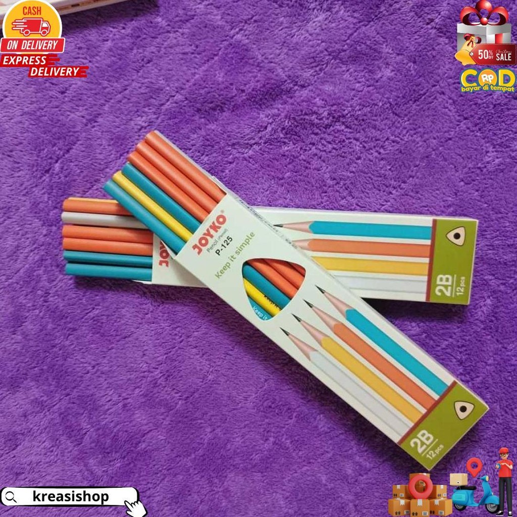 

(1Pack=12Pcs) Pensil Joyko P-125 - 2B D Cod