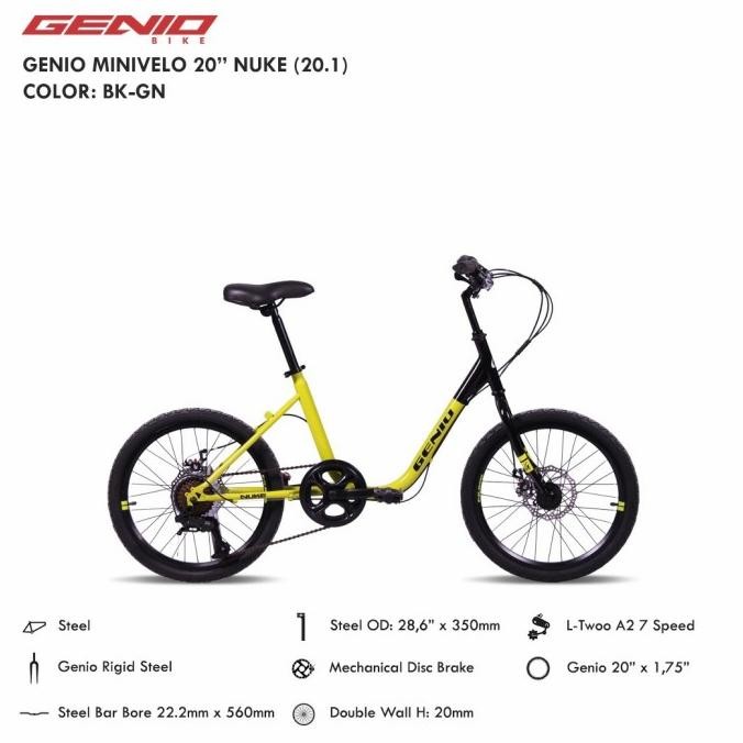 ready  sepeda minion 20 Genio Minivelo Nuke murah