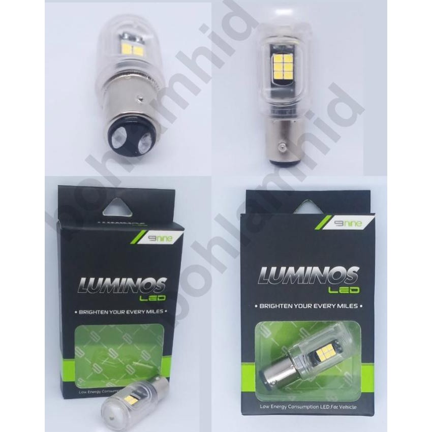 Lampu LED Stop Rem Motor GS1 S25 LUMINOS Bayonet 16titik Tidak Kedip murah