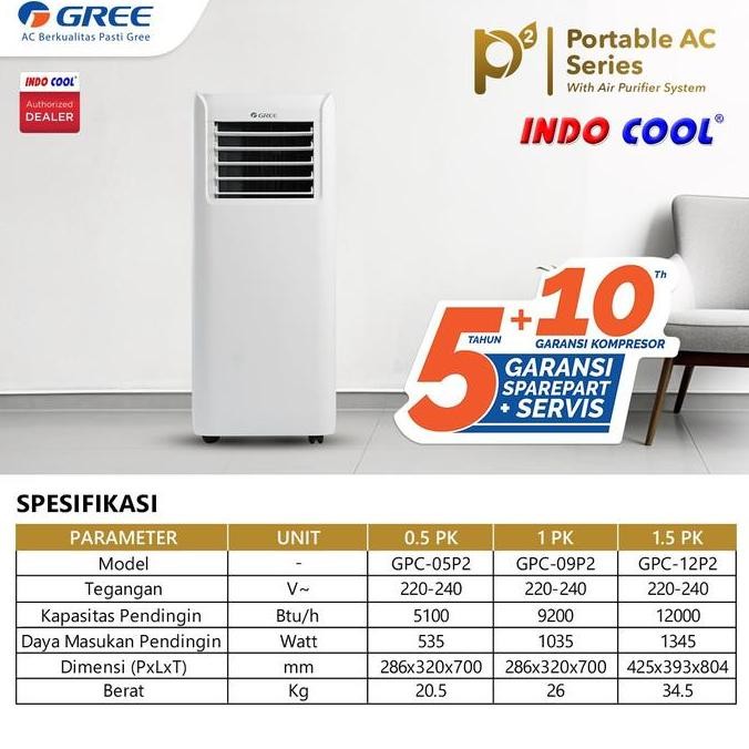 Murah AC GREE PORTABLE 1PK / 1 PK / GPC-09P2 Non COD