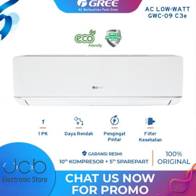 Murah GREE AC 1PK DELUXE LOW WATT LOW VOLTAGE PREMIUM SERIES Non COD