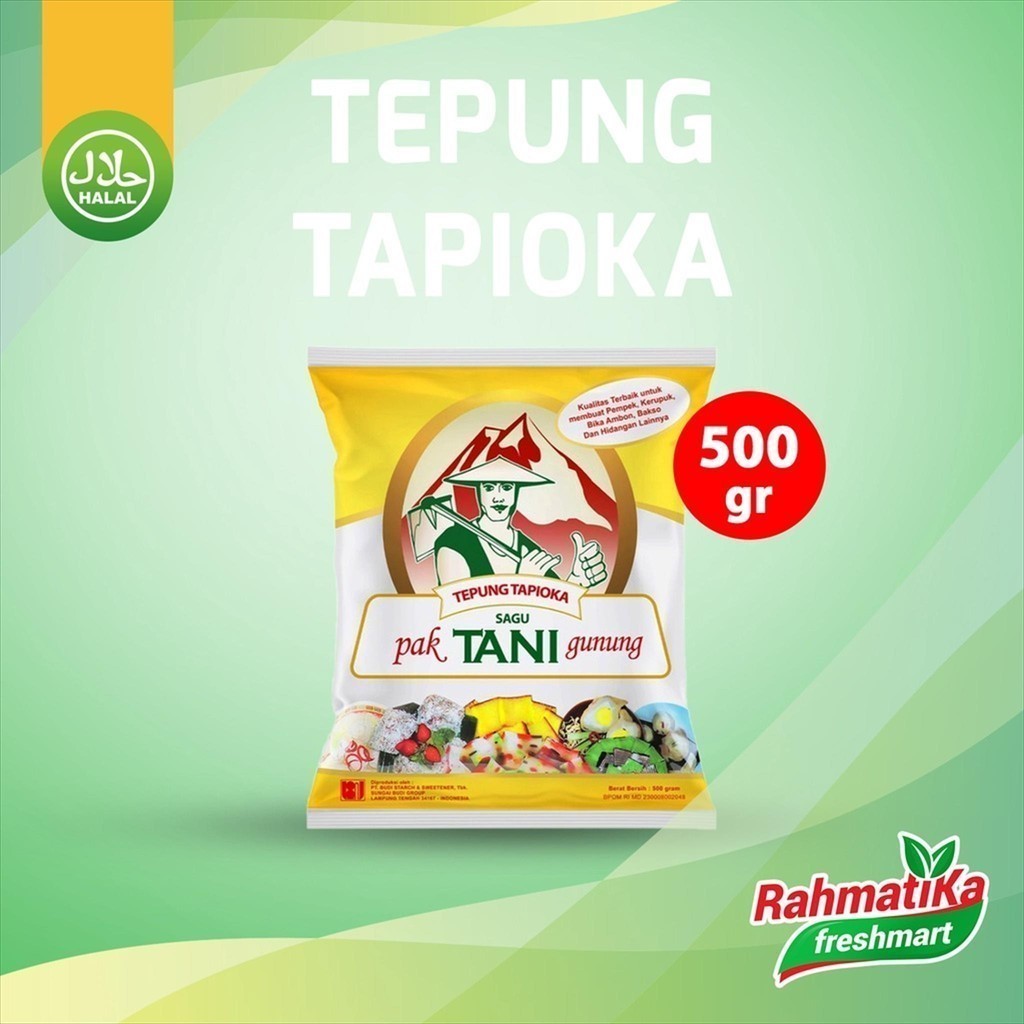 

Tepung Tapioka Cap Pak Tani Gunung 500 gr