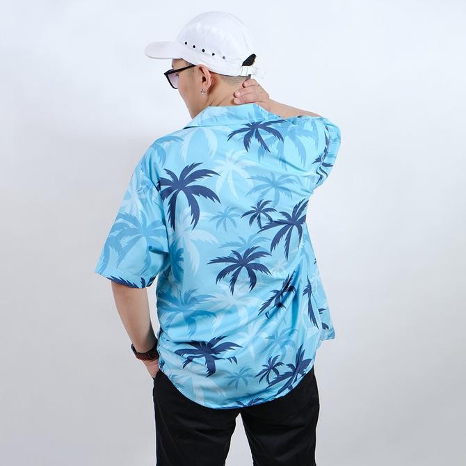 Laris Baju Kemeja Motif Full Print Pantai Surfing Hawai Gta Vice City 079