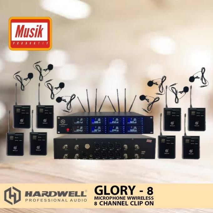 Murah Mic / Microphone Wireless Hardwell Glory-8  8Mic Clip On