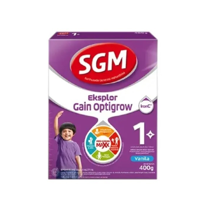 Barang Terlaris Sgm Gain Optigrow 1+ 400Gr [Lebih Hemat Dengan Paket] Cod