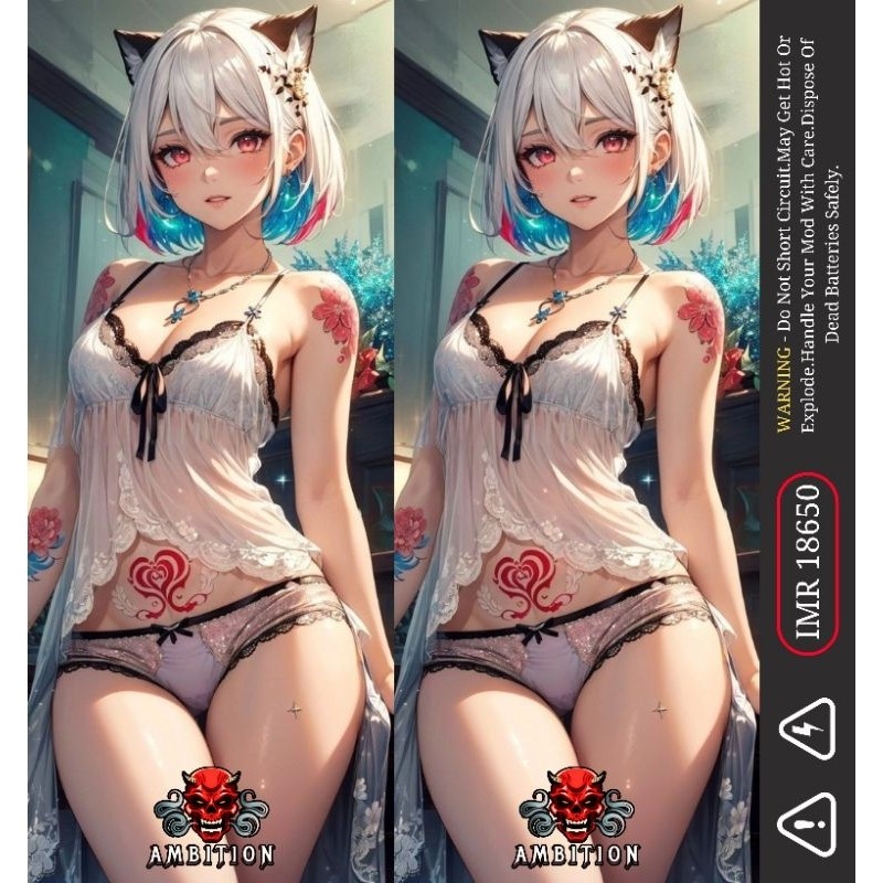 

*PromoGet2* Ambitionstore Stiker Wrap Baterai 18650 Ambition V14 Series Pelindung Dan Penghias Untuk Segala Merek 41 Stiker Garskin HP/Case Custom COD