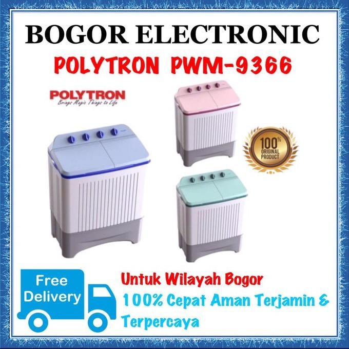 Murah MESIN CUCI POLYTRON 8KG | MESIN CUCI POLYTRON | PWM8366 | PWM 8366 Non COD