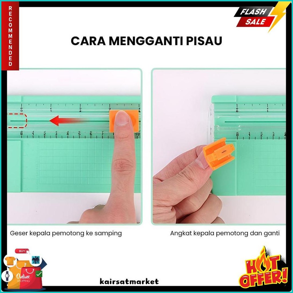 

Em Alat Pemotong Kertas Portabel Paper Cuter Trimmer Diskon