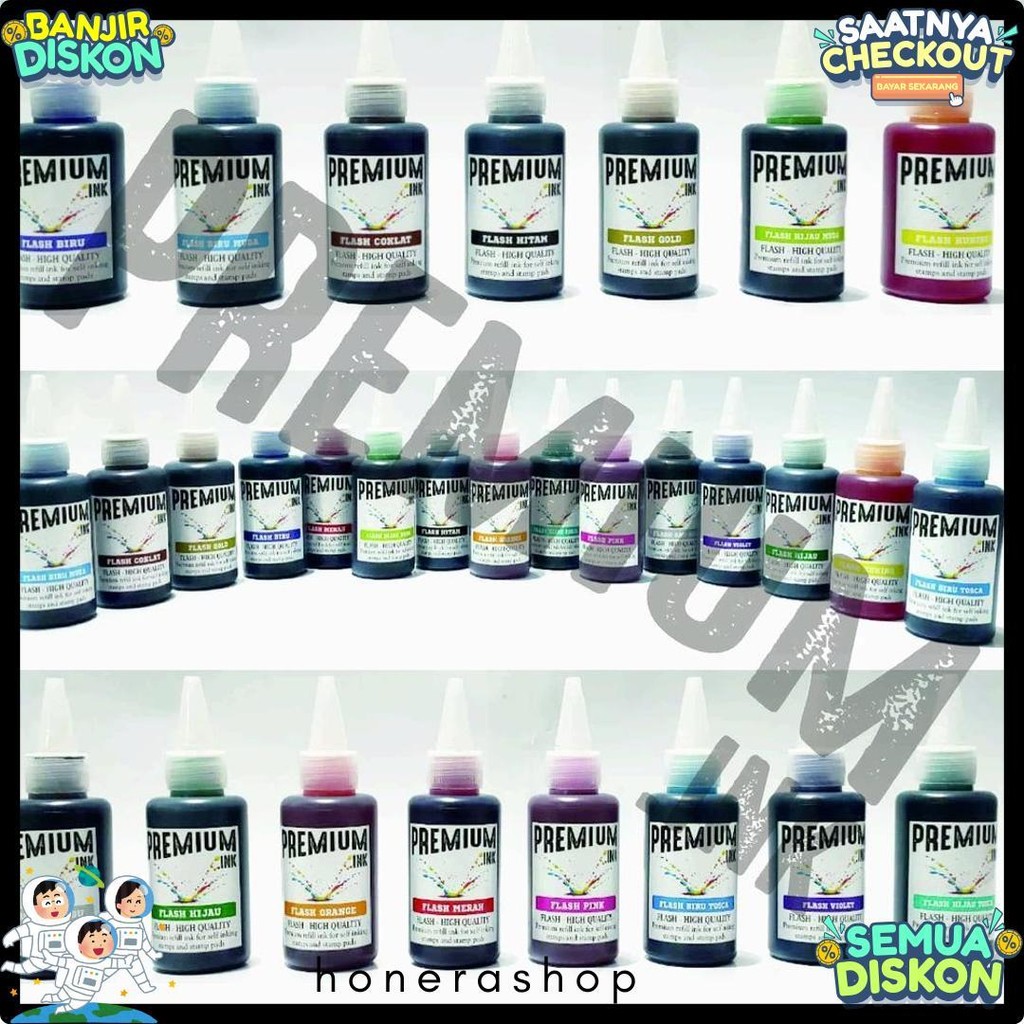 

Tinta Stempel Flash Otomatis 15 Varian Warna Kualitas Premium - Flash Ink Premium - Tinta Flash Refill Isi 100 Ml Terlaris! Produk Ini Banyak Dicari