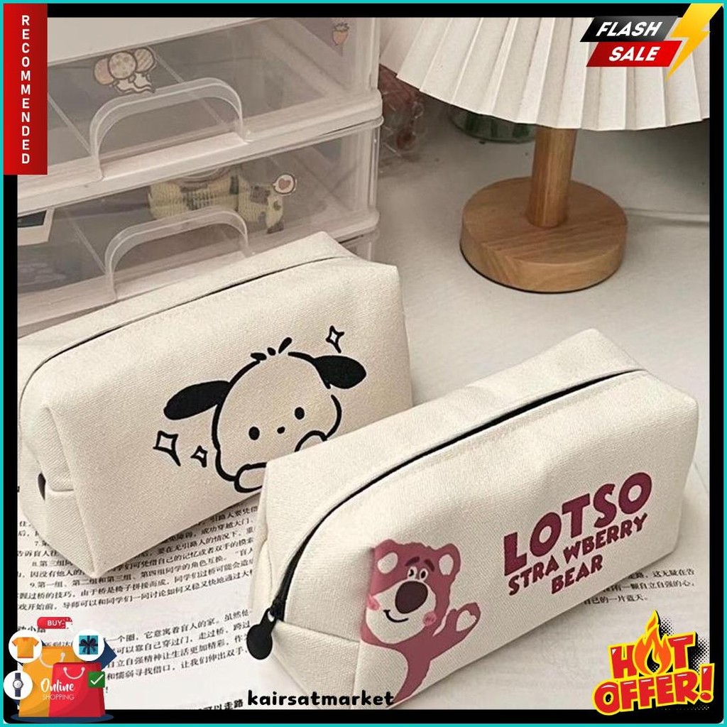 

Ins Pacha Anjing Tas Pensil Cute Strawberry Bear Tas Pensil Jaring Merah Kapasitas Besar Siswa Sekolah Dasar Smp Peralatan Penyimpanan Tas Diskon