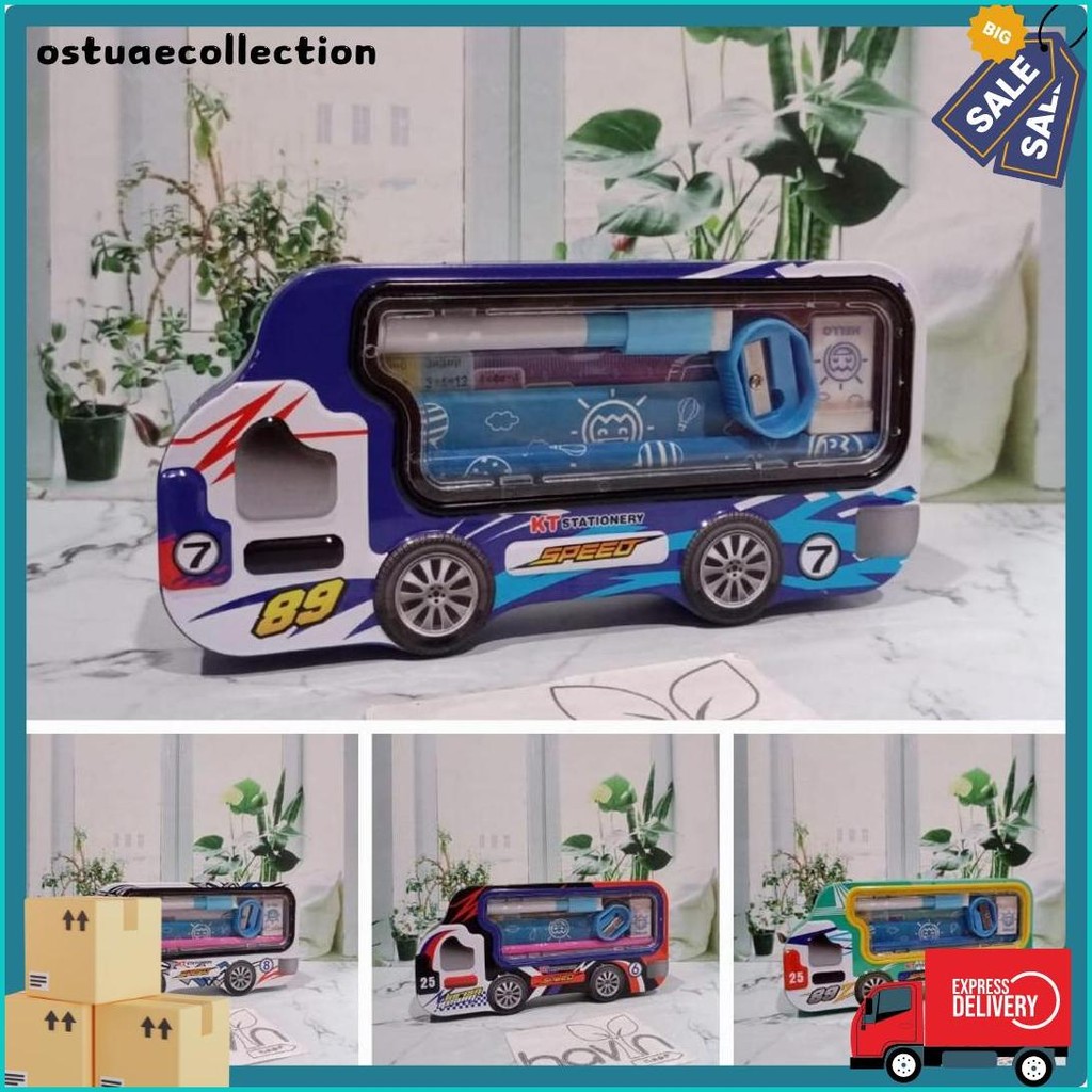 

Kotak Pensil Bahan Kaleng Model Truk Besar Pencil Case Tempat Pensil Diskon