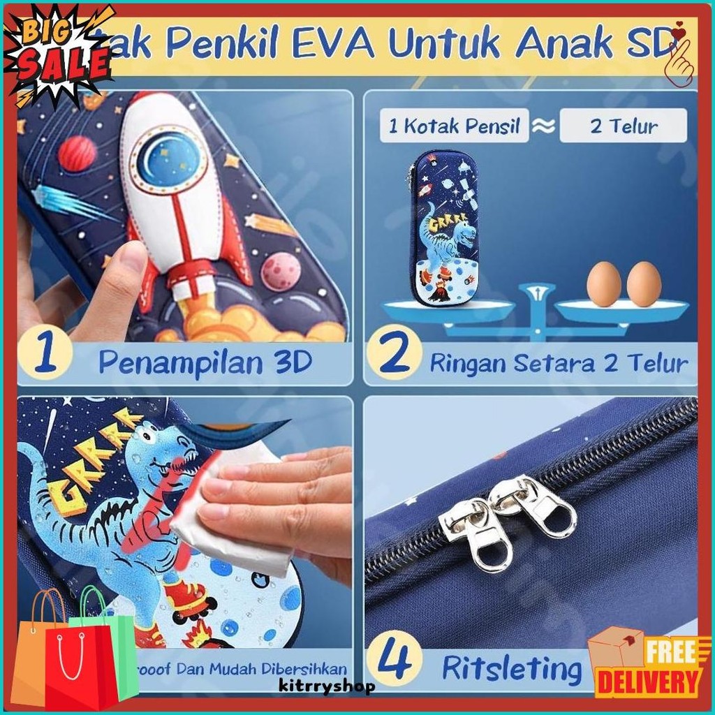 

Hoptech- Aimilo Tempat Pensil 3D Anak Kartun Stationery Kotak Pensil Alat Tulis Perlengkapan Sekolah Terlaris! Produk Ini Banyak Dicari