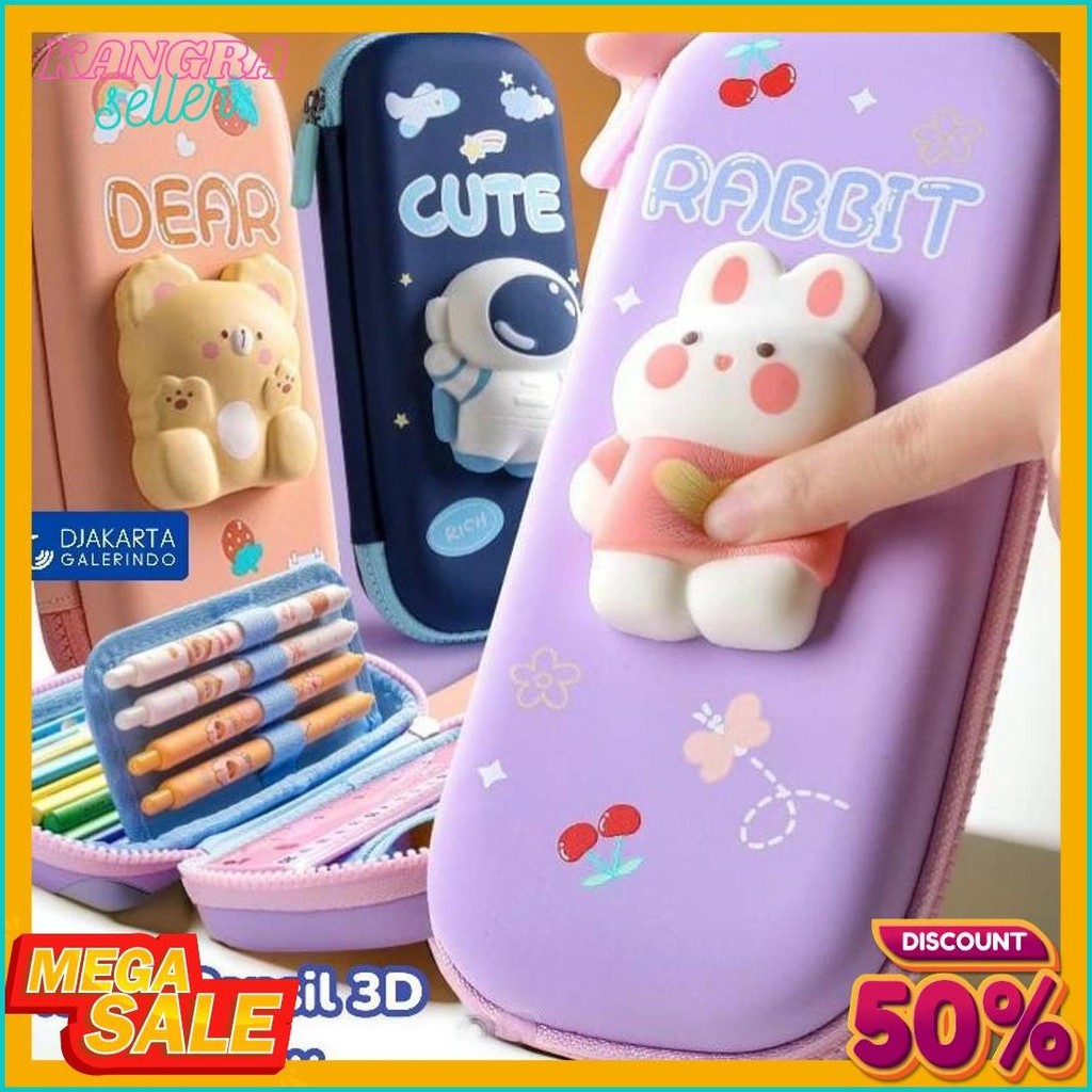 

Kotak Pensil 3D Squishy Tempat Pensil Hardcase Waterproof Pencil Case Anak Lucu 2 Tingkat 2 Lapis Terlengkap Dan Termurah