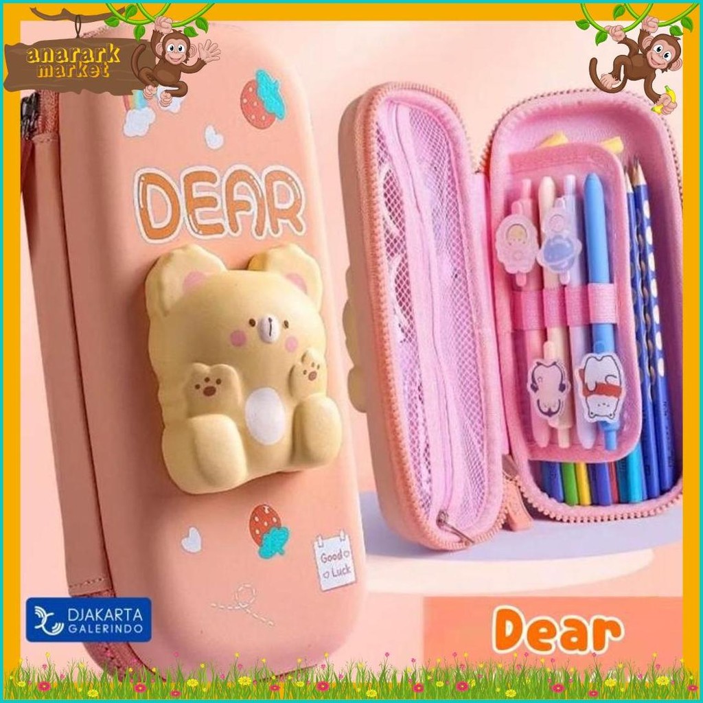 

Kotak Pensil 3D Squishy Tempat Pensil Hardcase Waterproof Pencil Case Anak Lucu 2 Tingkat 2 Lapis Diskon Setengah Harga