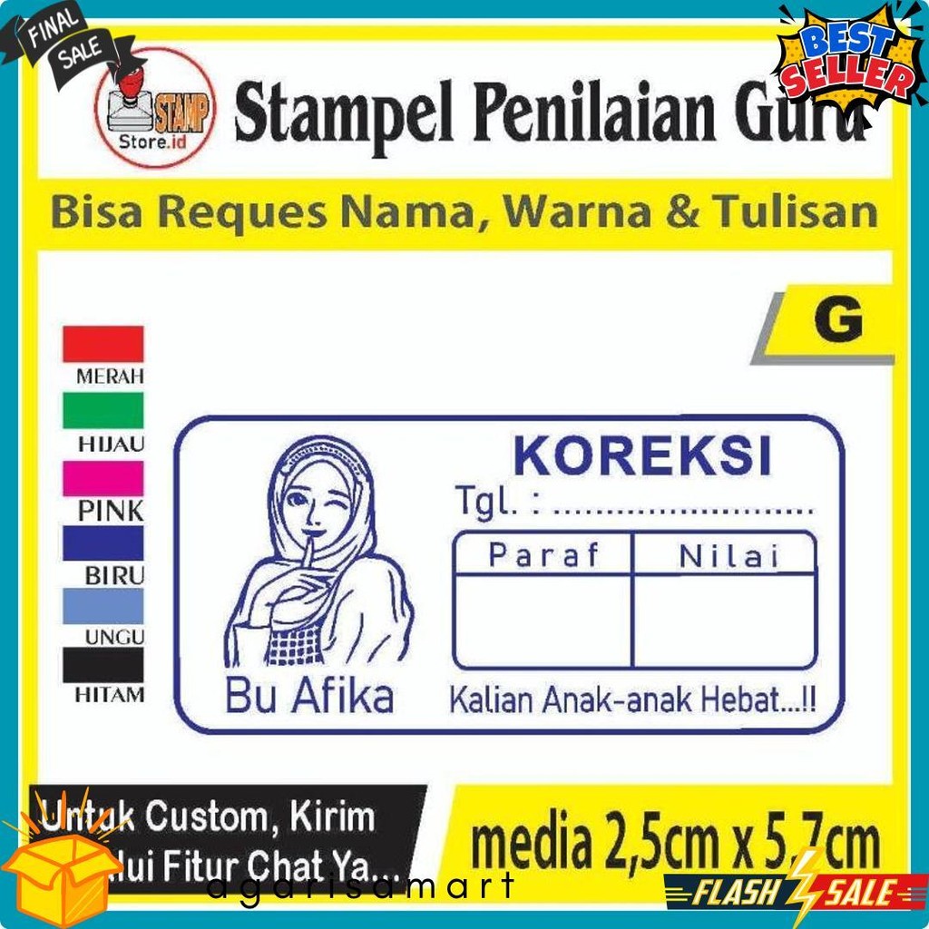 

Stempel Penilaian/Ganti Nama, Gambar Dan Warna/Cap Guru/Stampelbuguru Terlengkap Dan Termurah