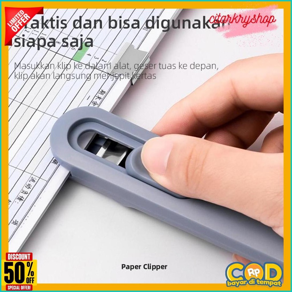 

Nusign Fastener / Binder Clip / Penjepit Kertas Otomatis Gratis 8 Buah Clip Ns085 Terlengkap Dan Termurah