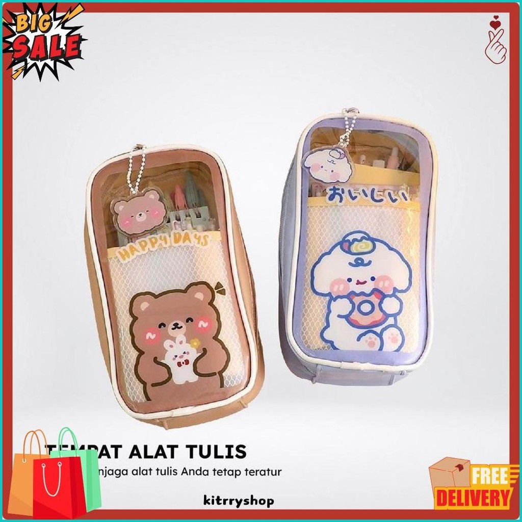 

Pencil Case Tempat Pensil Anak Transparan Motif Kartun Korean Style / Tempat Alat Tulis Perlengkapan Sekolah Multifungsi/TempatPulpen Bunda A61 Diskon Setengah Harga