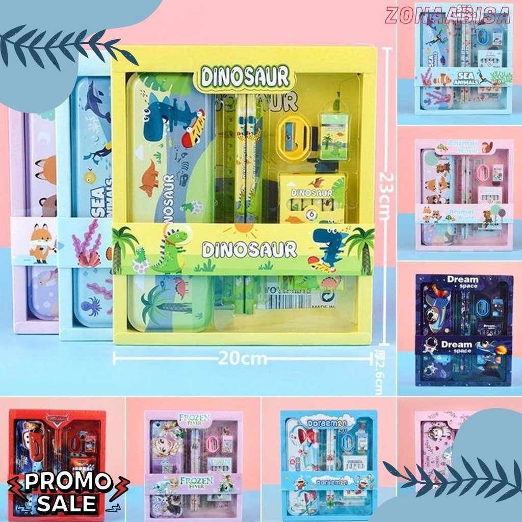 

Alat Tulis Set Paket Komplit 7 In 1 / Stationery Complete Lengkap / Kotak Pensil Anak / Souvenir Hadiah Kado / Sekolah Karakter Kartun Lucu Animal Hewan / Perlengkapan Tulis / Tempat Pensil Flash Sale! Diskon Hingga 70%