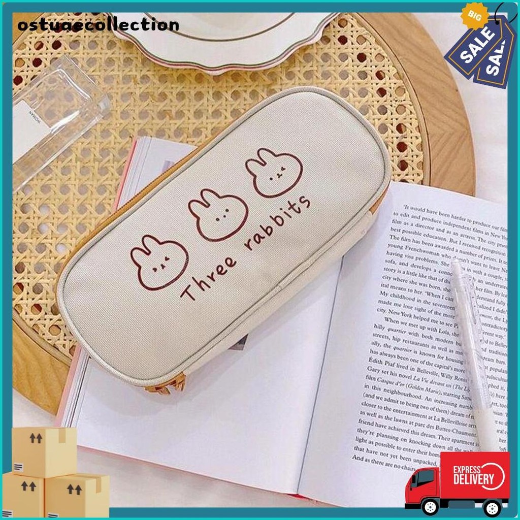 

[Miloli] Kotak Pensil Bear Cartoon Kanvas Minimalis Aesthetic Korean Style Stationery - F0204 Flash Sale! Diskon Hingga 70%
