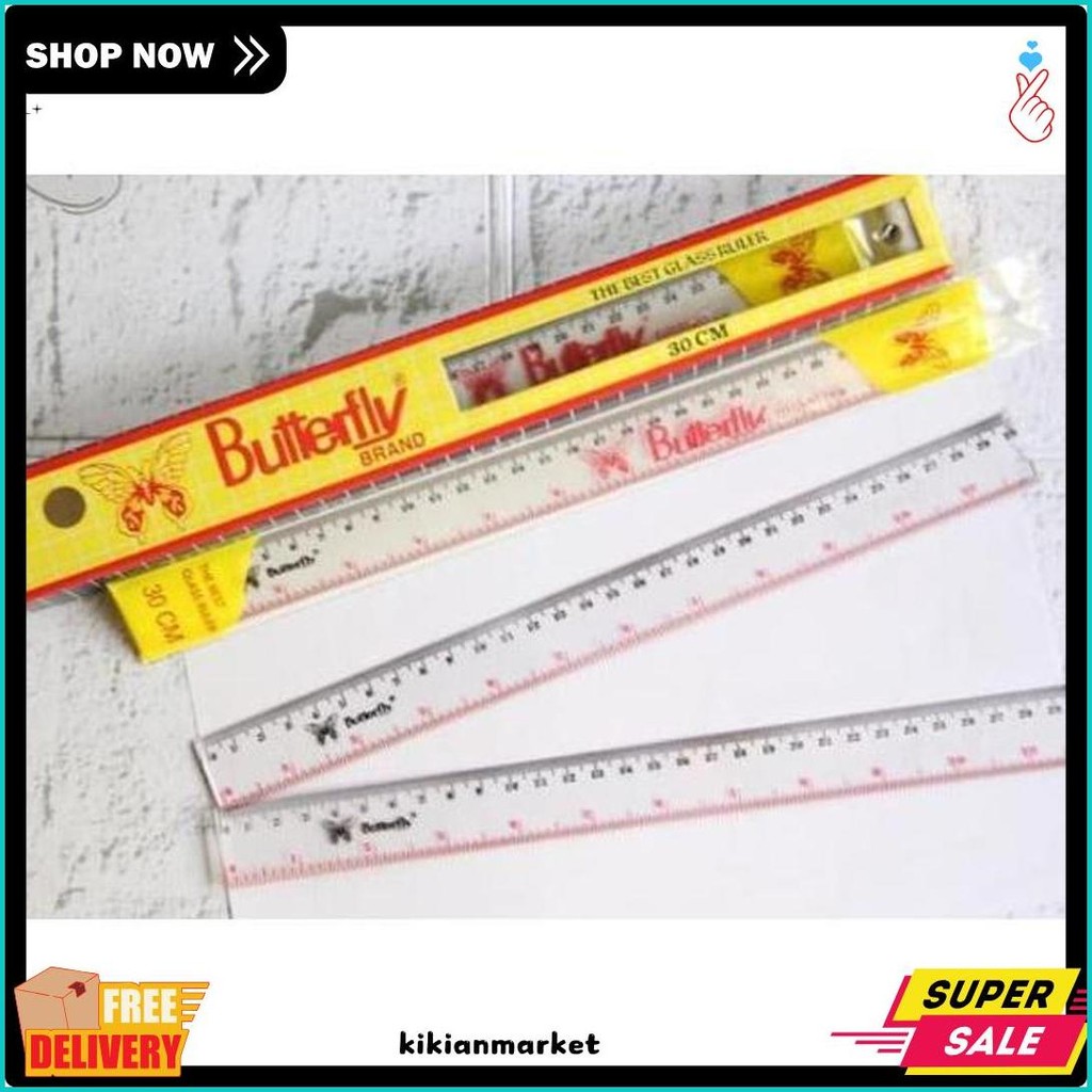 

Penggaris Butterfly 30Cm / Mistar Plastik Butterfly (12Pcs) Terlengkap Dan Termurah