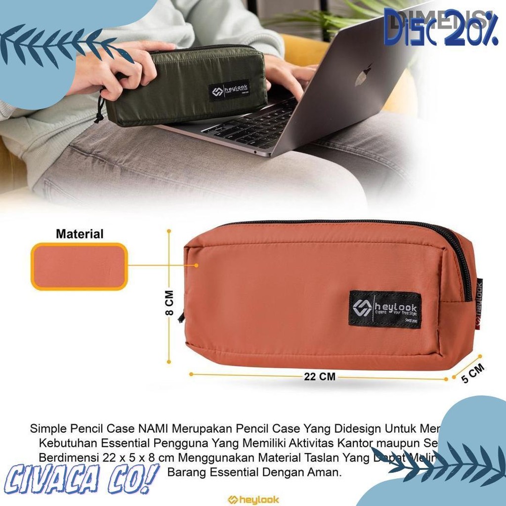 

Heylook Official - Tempat Pensil Nami Kotak Pensil Simple Pencil Case Kostak Anak Atk Sekolah Kuliah Kantor Kerja Diskon Setengah Harga