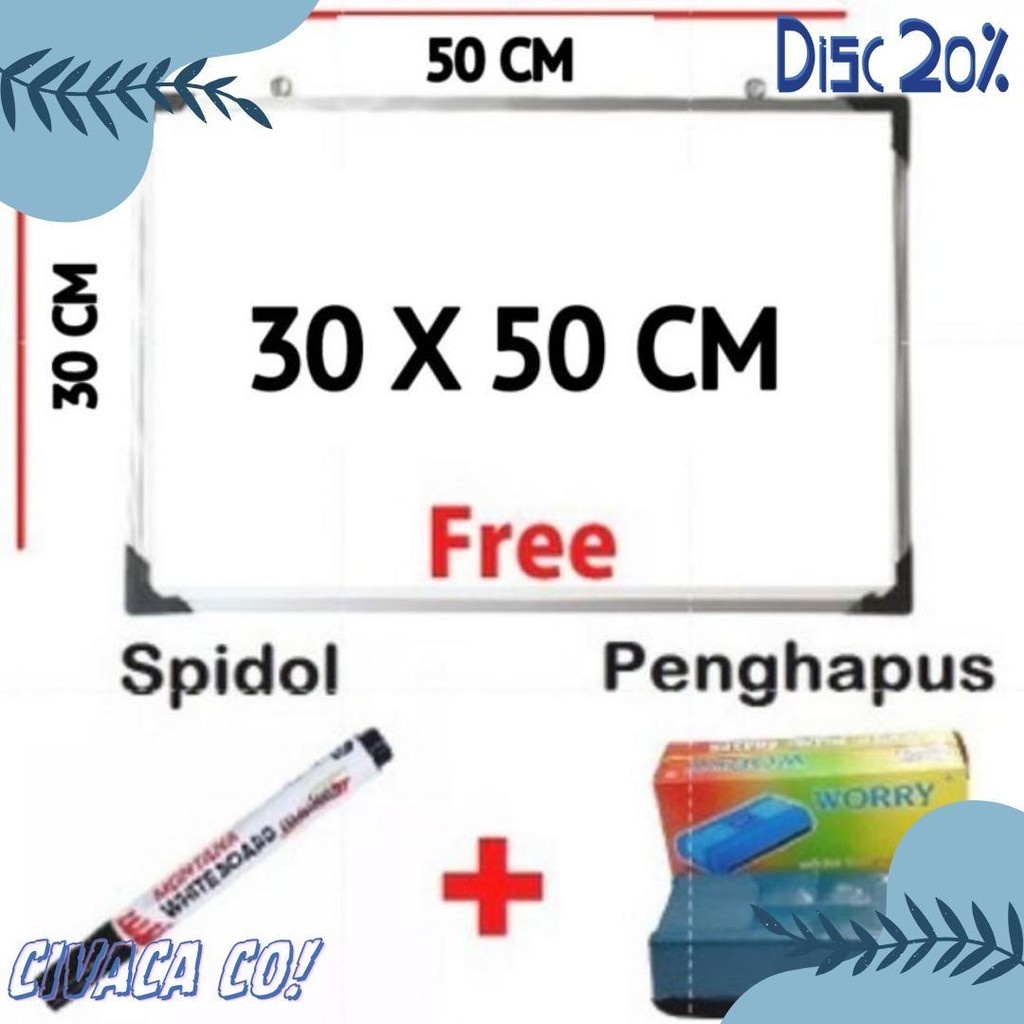 

Papan Tulis Whiteboard 40 X 60 Cm Gratis Spidol Dan Penghapus List Alumunium Terlaris Terlaris! Produk Ini Banyak Dicari