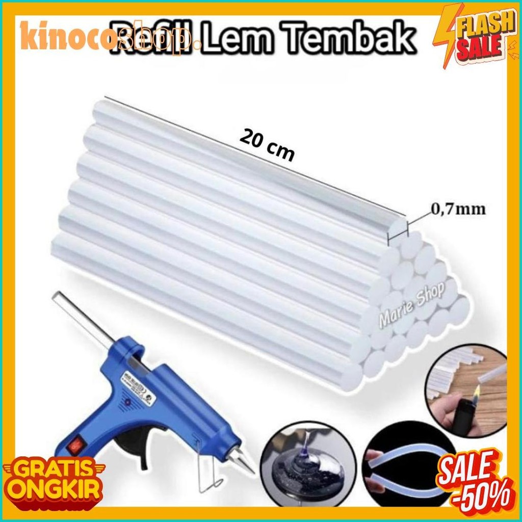 

100 Pc Isi Lem Tembak Refill Glue Stick - Lem Lilin Stick Bakar Perekat Kerajinan Tangan Multifungsi Lem Bakar Diskon