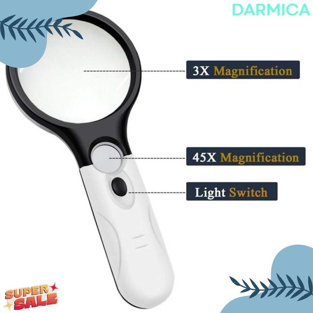 

2 In1 Lampu Kaca Pembesar Led Membaca Magnifying Glass Dengan Lampu Flash Sale! Diskon Hingga 70%