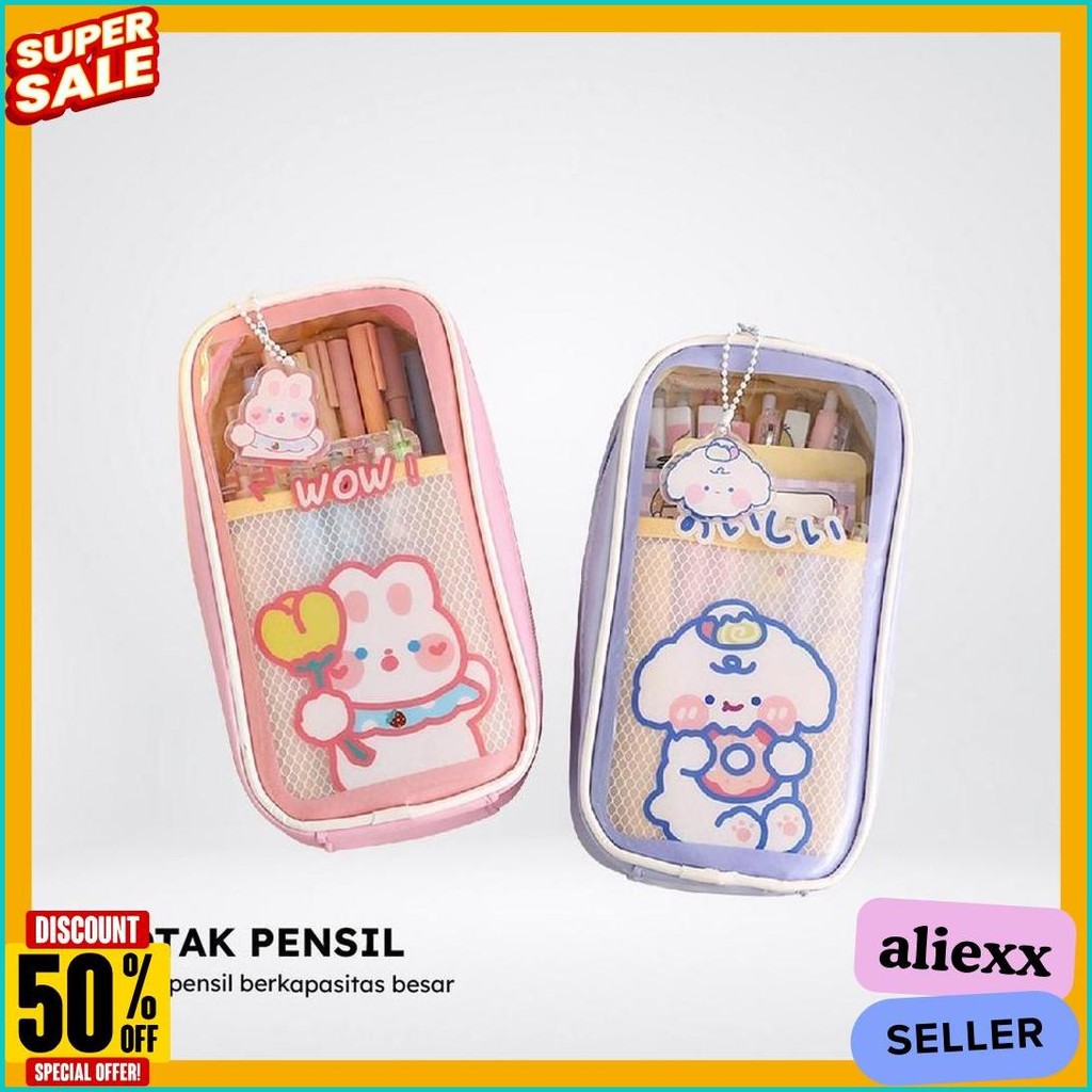

Pencil Case Tempat Pensil Anak Transparan Motif Kartun Korean Style / Tempat Alat Tulis Perlengkapan Sekolah Multifungsi/TempatPulpen Bunda A61 Terlaris! Produk Ini Banyak Dicari