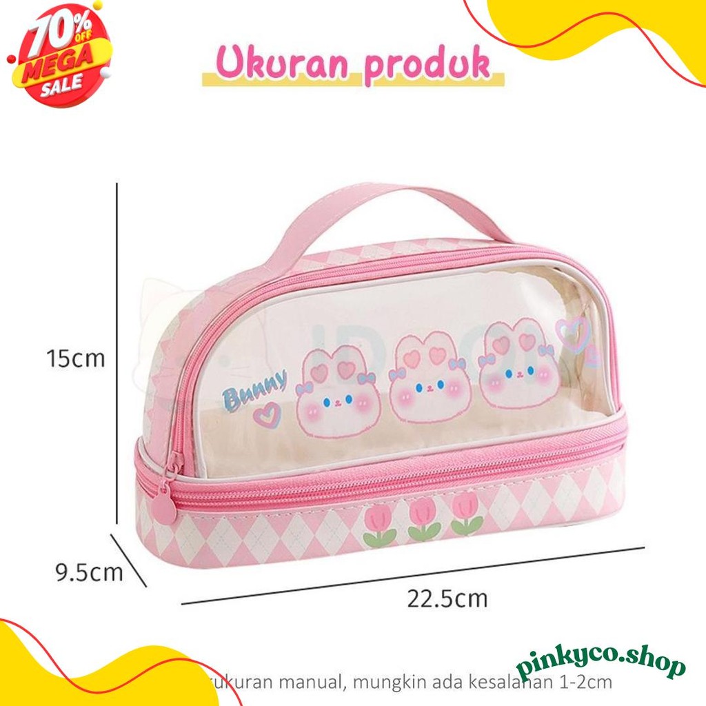 

Idoon Pencil Case Transparan Korea Tempat Pensil Besar Dua Lapis Kotak Pensil Tempat Pola Hewan Lucu Terlengkap Dan Termurah