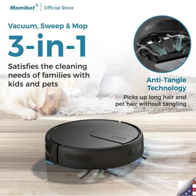 Murah Mamibot Dailybot EXVAC700 Robot Vacuum Cleaner | Sapu Vacum Pel Vakum Mop | Penyedot Debu Non 